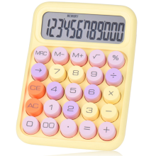 Mechanischer Drucktastenrechner, 12-stelliges LCD-Display, große Tasten Ea