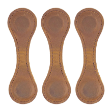 Magnetisches Lesezeichen aus Leder, Magnet-Lesezeichen, handgefertigt, 3 Stück, Braun