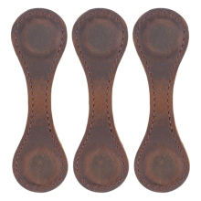 Magnetisches Lesezeichen aus Leder, Magnet-Lesezeichen, handgefertigt, 3 Stück, Kaffeefarbe