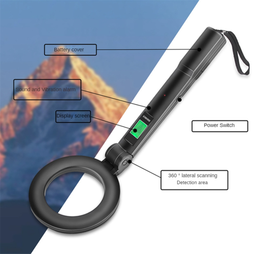 Foldable Handheld Metal Detect 360Scanning Detector Scanner Security 2