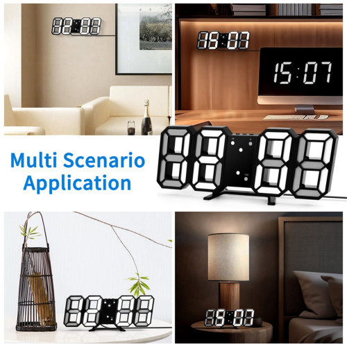 3D LED Digital Uhr Leuchtende Wand Multifunktionale USB Stecker in Electro 1