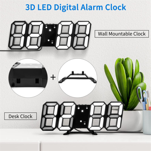 3D LED Digital Uhr Leuchtende Wand Multifunktionale USB Stecker in Electro 2