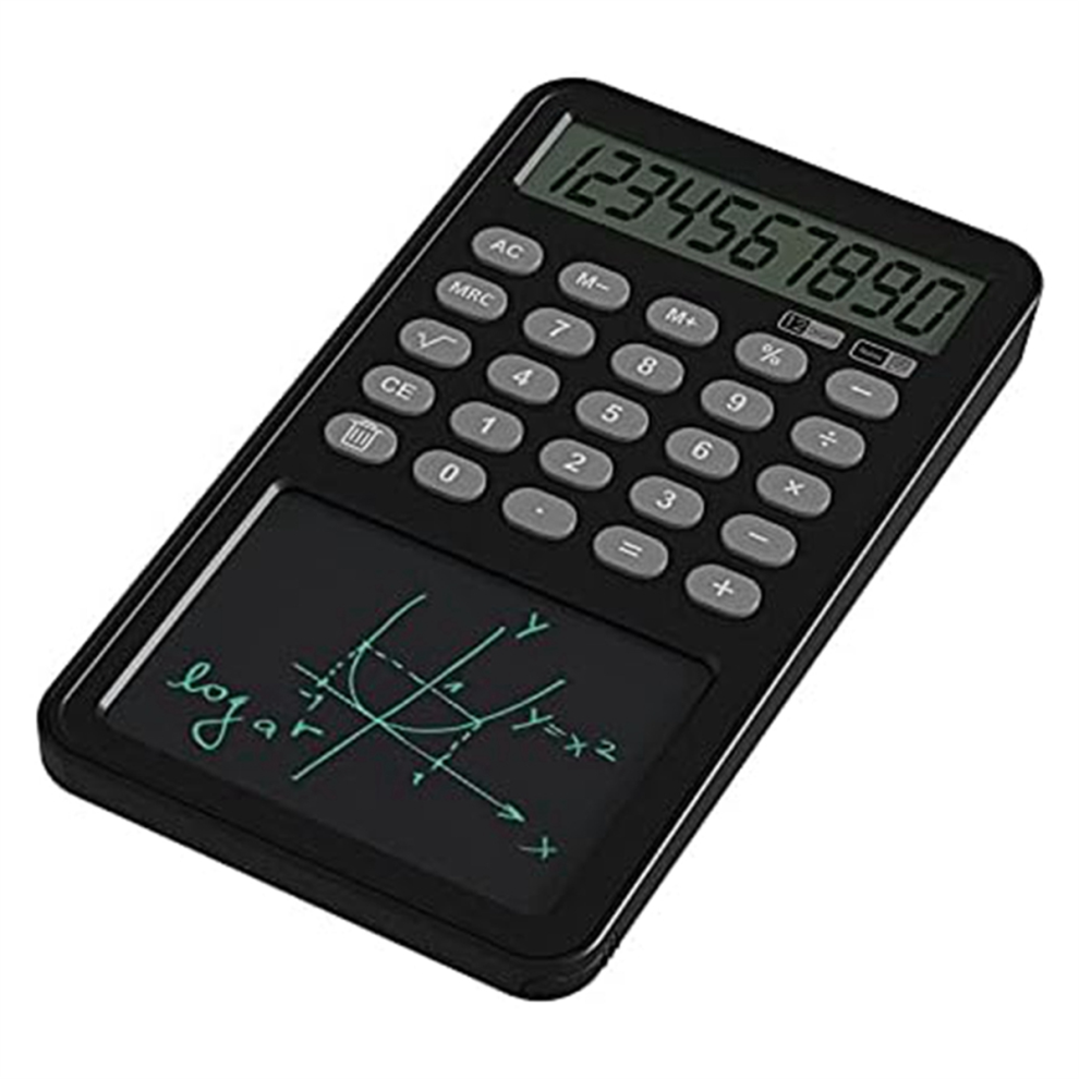 Calculatrice Avec Tablette Effaçable – 10 Chiffres, écran Grand, Double Alimentation Solaire + Pile | Pour Bureau, école, Maison - 9