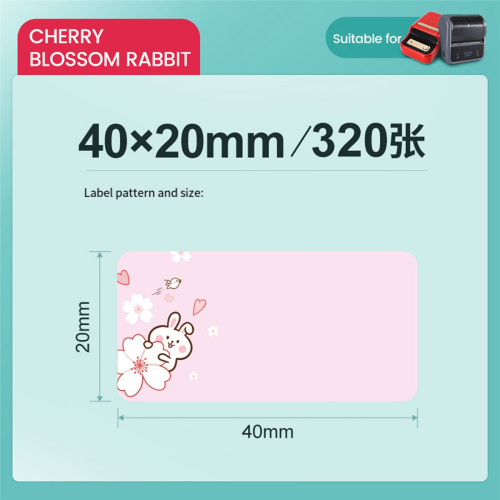 Για θερμικές ετικέτες εκτυπωτή B21/B3S 40X20mm 320 αυτοκόλλητο χαρτί 2