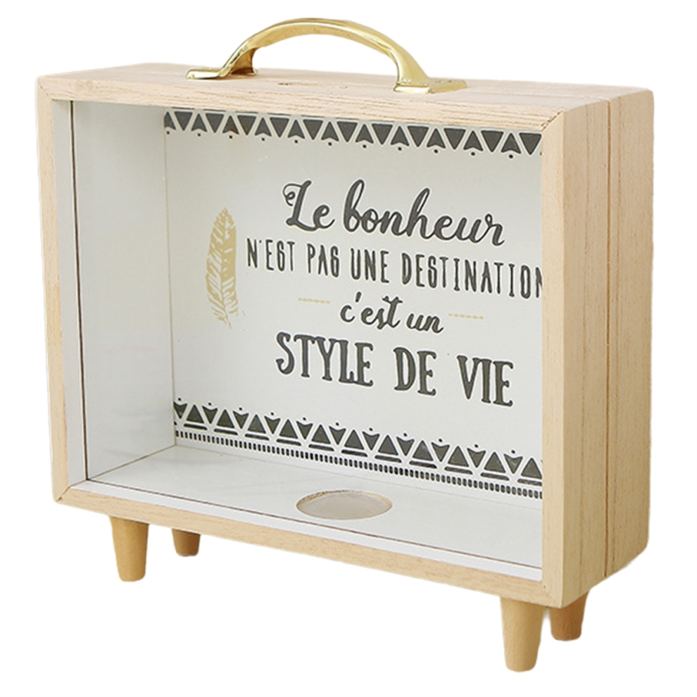 Scatola Archivio Avventura, Scatola Porta Biglietti Da Viaggio Con Fessura, 8 Pollici Memor-image