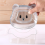 Bandeja de lixo de mesa transparente com formato de urso e osso para cuspir 10
