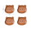 Bandeja de lixo de mesa transparente com formato de urso e osso para cuspir 7