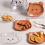 Bandeja de lixo de mesa transparente com formato de urso e osso para cuspir 4