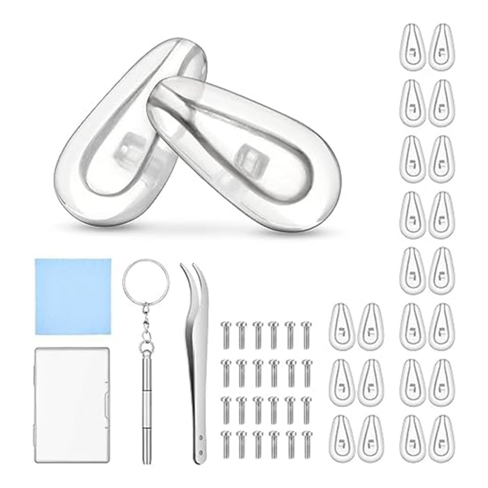 Typecat Eyeglass Nose Pads, Soft Silicone Eye Glasses Pad Repair Kit With 12 P