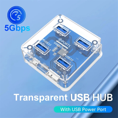 4XUSB3.0 Splitter HUB Laptop Desktop Computer Hub Multi-Port USB Docki 2