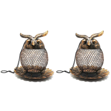 Vogelfutterstation für den Garten, zum Aufhängen, Metallgitter für draußen