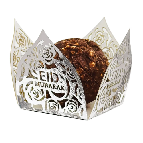 50Pcs Eid Mubarak Dekoration Schokolade Wrapper Papier Süßigkeiten Tablett 2