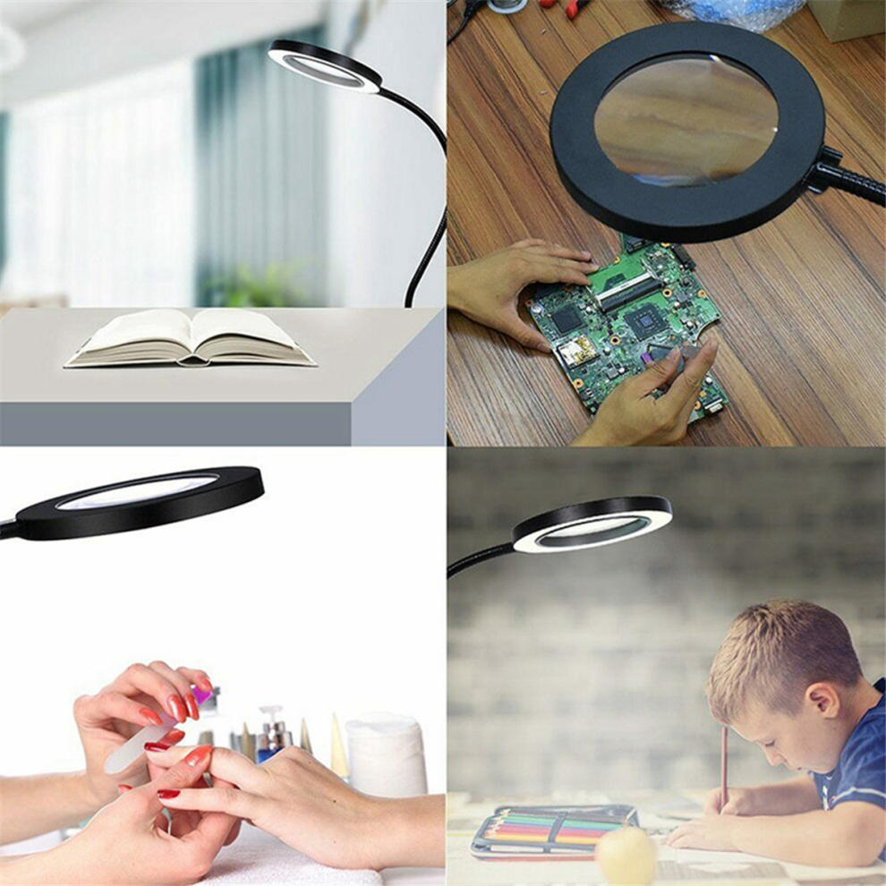 Photos - Other Office Equipment Multifunctional Desk Lamp Magnifying Glass with Led Lights Helping Han