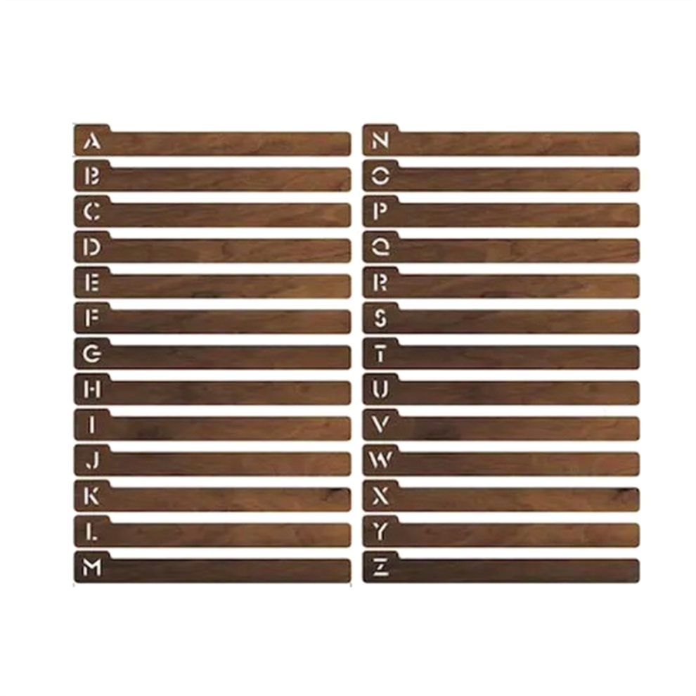 Typecat 26Pcs Wood Record Dividers, Alphabetical Vinyl Storage Dividers A-Z, H