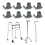 8 Pcs Walker Ski Glider Replacement Kit - Anti-Slip Plastic Walking Ai 6