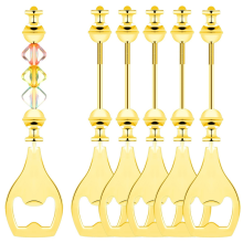 6Pcs Beadable Bier Opener Mehrweg Flasche Dekorative Perlen für Barten