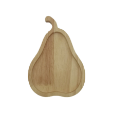 D-Snackplatte, platzsparende Aufbewahrung, Eichhörnchen, Holz, Snacktablett, Birne, Obst
