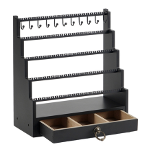 5-schicht Abgestuft Holz Basis Schmuck Rack Ohrring Ring Lagerung Ohrringe
