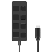 4-Port-Taste USB3.0 HUB Schalter USB Splitter1 zu 4 Hub Typ-C Extender