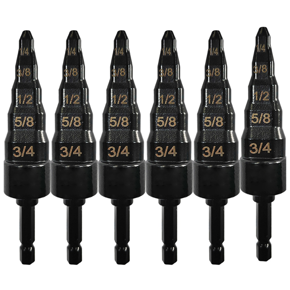 6Pcs Air Conditioner Copper Pipe Expander Swaging Drill Bit Swage Tube 4852641481085