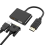 DP til -kompatibel VGA 2-i-1 dockingstation aluminiumslegering hub til pc 5
