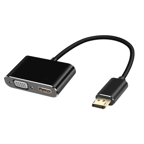 DP til -kompatibel VGA 2-i-1 dockingstation aluminiumslegering hub til pc 1