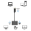 DP til -kompatibel VGA 2-i-1 dockingstation aluminiumslegering hub til pc 6