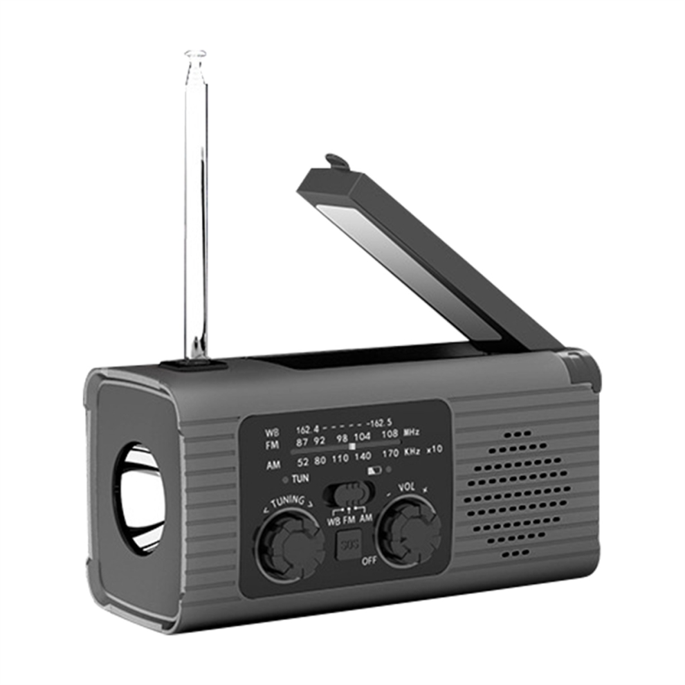Emergency Weather Radio, 2000Mah Alert Radio Solar Charging, Hand Cran 4852641487810
