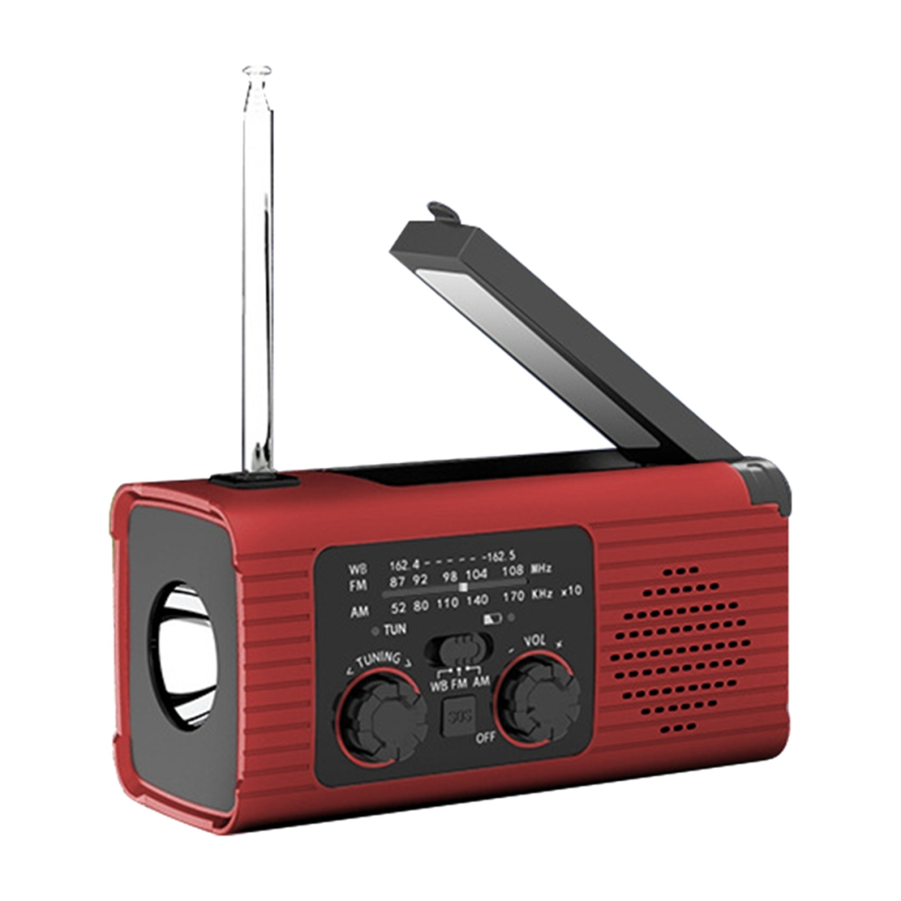 Emergency Weather Radio, 2000Mah Alert Radio Solar Charging, Hand Cran 4852641487827
