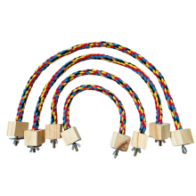 4PCS Papagei Farbe Baumwolle Seil Spielzeug Elastische Klettern Robust Vogel Schaukel