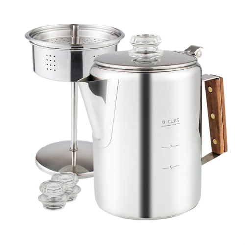 Coffee Percolators Stovetop for Camping, Percolator Pot Stainless Stee 1