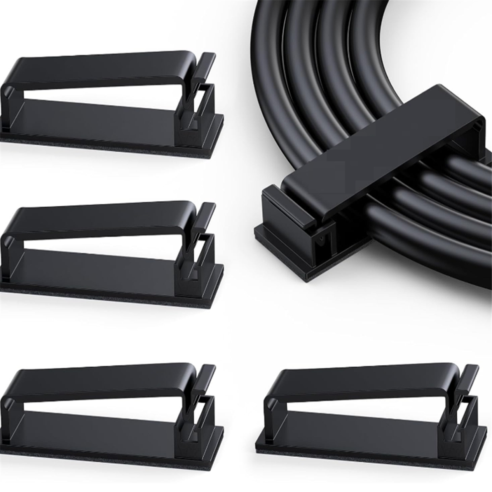50Pcs Cable Management Self-Adhesive Clips Holder Strong Organiser For 4852641496379