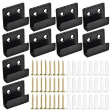 10 Pack Wall Mounted Mirror Clips Stainless Steel U Brackets with Scre