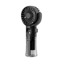 F4 Handheld Misting Fan Befeuchtung Hängenden Hals Faltbare Mini Fan, Schwarz