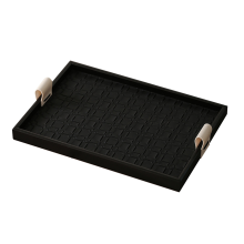 Ledertablett Schlüsselschalen für Eingangstisch, Schreibtisch-Organizer-Tablett, Schminktisch