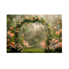 210x150cm Fotografie Hintergrund Stoff Kranz Landschaft Hochzeit 3D Holi
