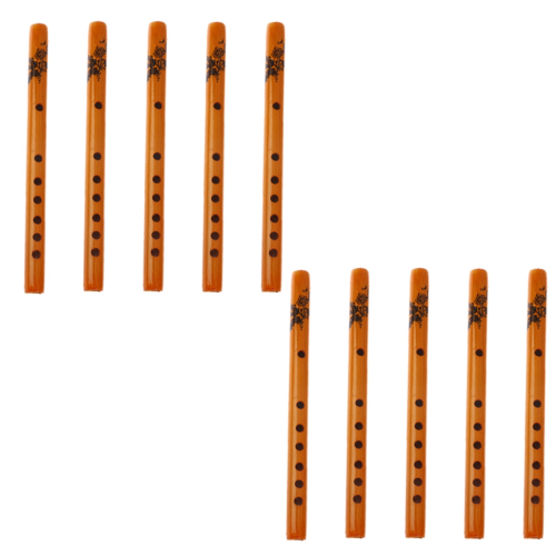 10-pack Chinese traditionele 6-gats bamboefluit blokfluit klarinet stud 1