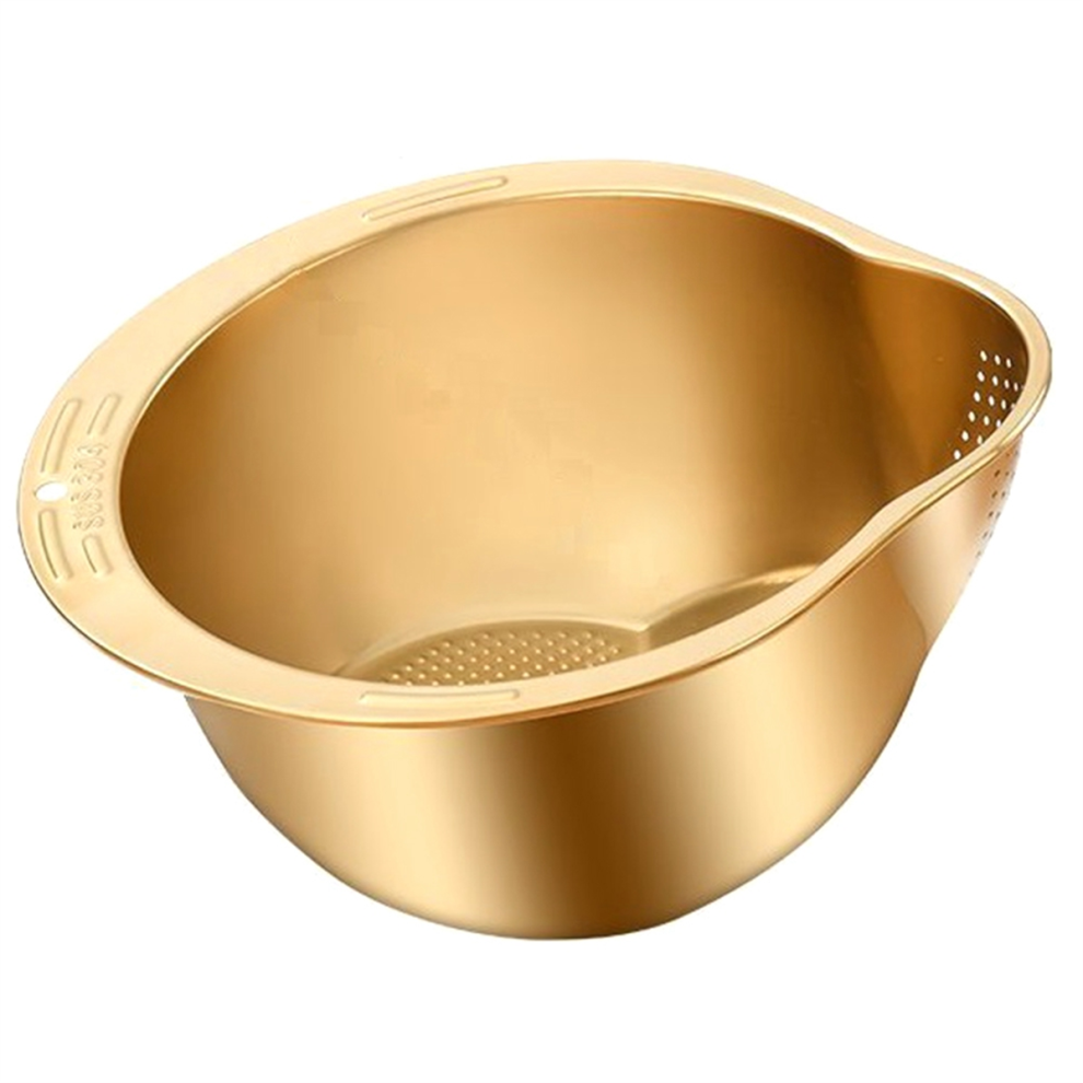 Multi-Use Basin Rice Washing Bowl Vegetable Washer Metal Colander Stai-image-OPC-PJPYKZJ-NEW