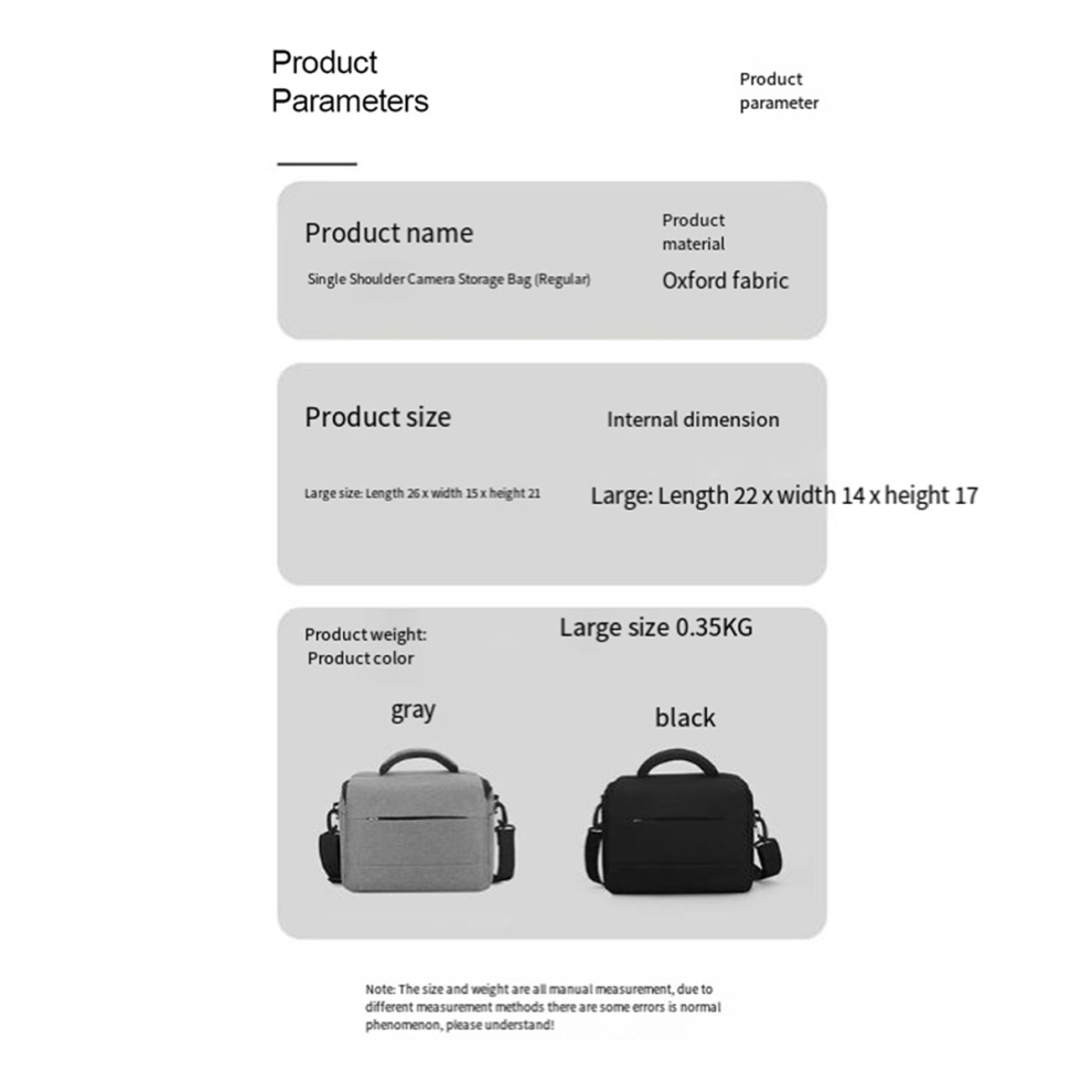 Dslr Camera Case Portable Photographer Photography For Equipment Cross 4852641403490
