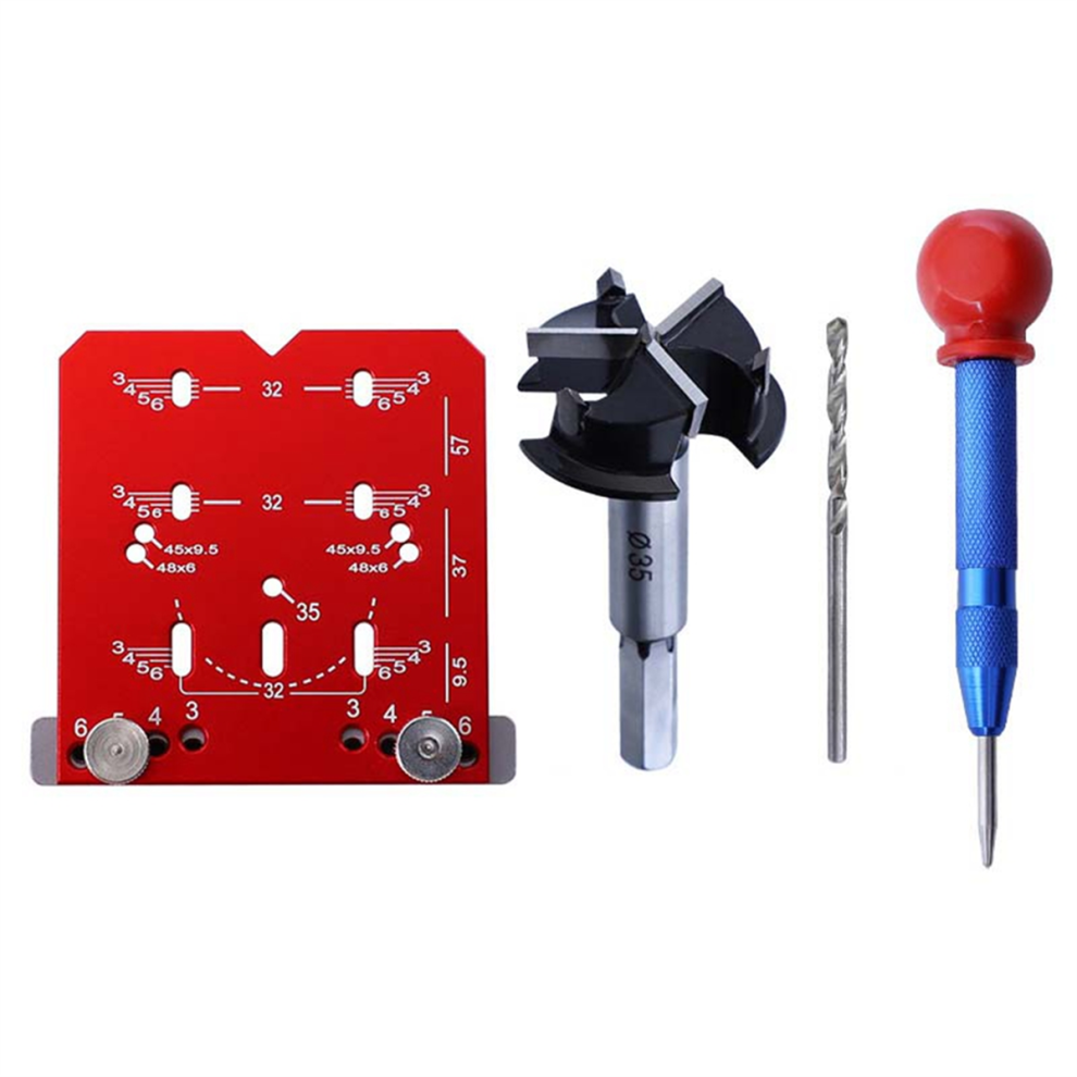 Cabinet Hinge Jig,Adjustable Drilling 35Mm Drill Guide Concealed Jig,F 4852641406149