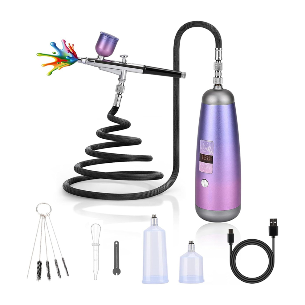 Typecat Airbrush Kit For Nails 32Psi Air Brush With Compressor Cordless Machin