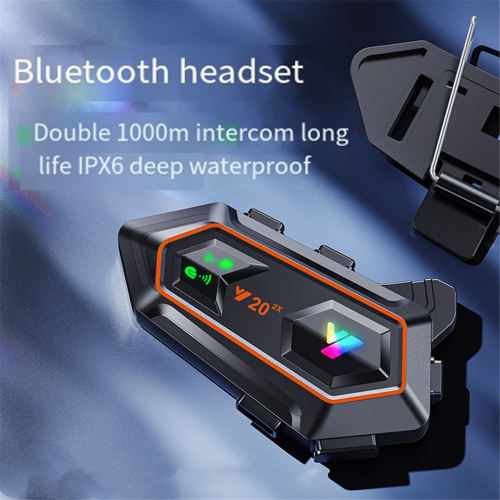 Bluetooth 5.0 Motorcykelhjelm Headset Hovedtelefon Trådløs Interphone 2