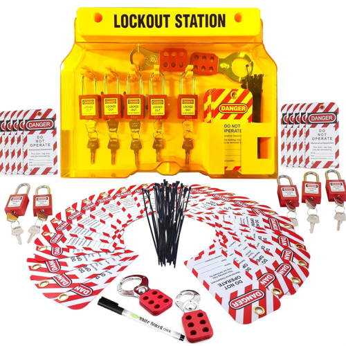 Lockout Tagout Station for Safe Electrical Lockouts,2Hasps,25Loto Tags 1