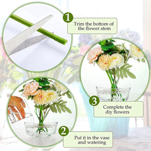 Blomsterarrangementholderassistent genanvendelig rustfrit stål 8 tommer 2
