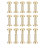 30Pack Brass Chicago Screws, 15x8mm Flat Head Screw Back Binding Post 2