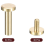 30Pack Brass Chicago Screws, 15x8mm Flat Head Screw Back Binding Post 3