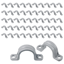 PVC-rør med dobbelthuls plastrørklemme U-clips 2 (50 stk., 1 stk.)