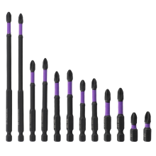 12 stk. 25–150 mm magnetisk slagbits med sklisikker skrutrekkersett for kraft