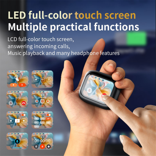 Bluetooth V5.4 Earphone Noise Cancellation Color Screen Touch High Sou 1
