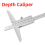 Depth Gauge Vernier Caliper Metal Calipers Woodworking Tools Measuring 4